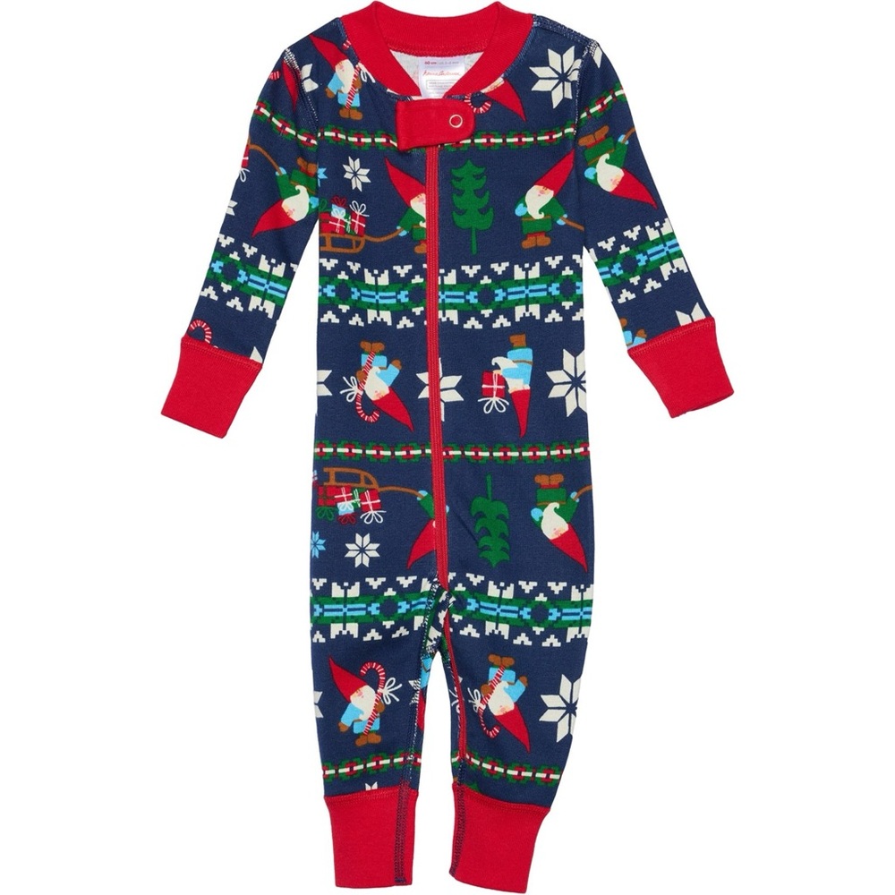 Hanna Andersson Gnome Holiday Pajama Onesie 2t